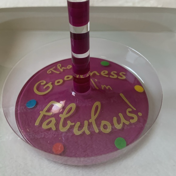 Raise the Bar TGIF Hand Painted Margarita Glass 11 fl.oz - Picture 3 of 5